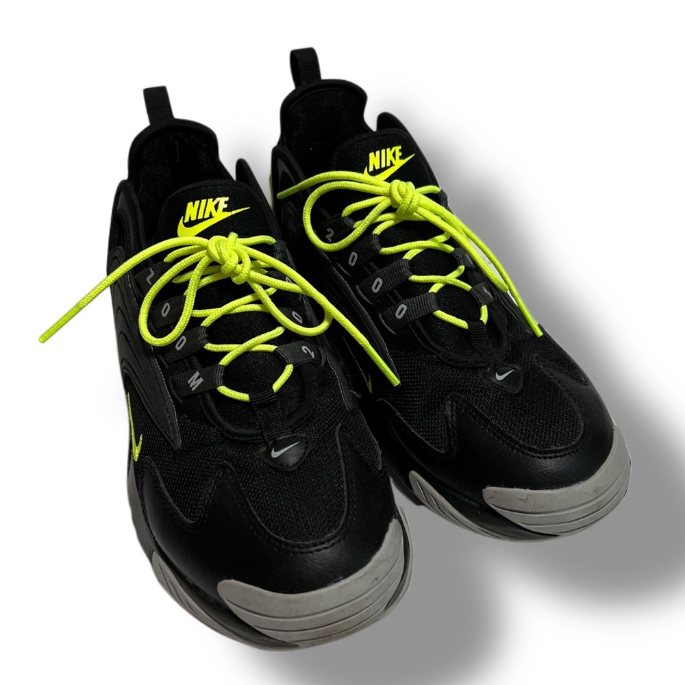 Nike Zoom 2000 2K Volt Green and Black Chunky Sneakers - Picture 2 of 8